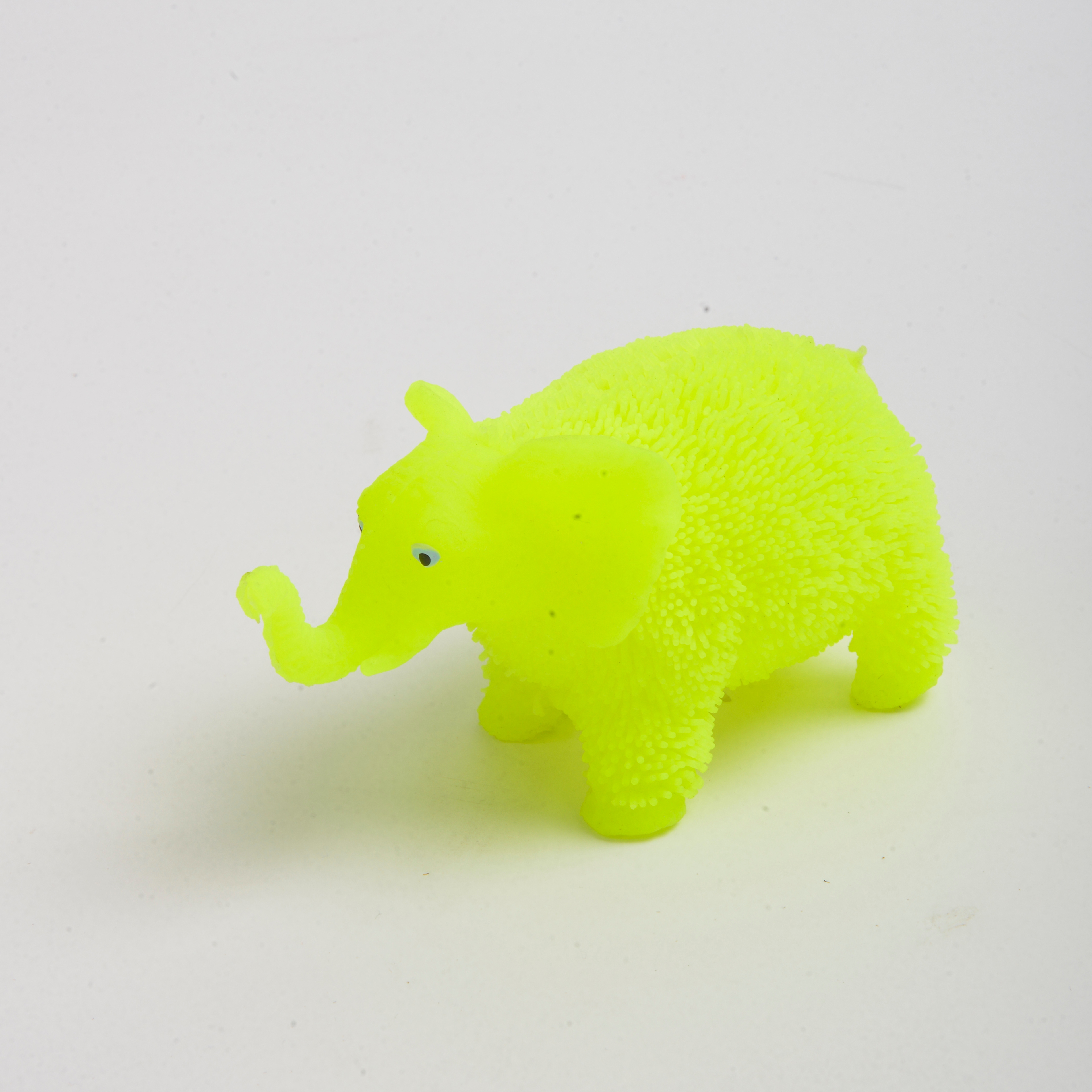 Elephant Fuzzy Ball TPR Toy with Light, Hanging Nose Elephant Flashing Fuzzy Ball Squeeze Stress Relief Toy full figure
