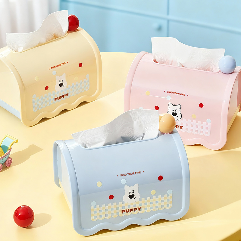 J06-7084 Dopamine Creative Tissue Box Desktop Tissue Box Home Cute Spring Tissue Storage Box