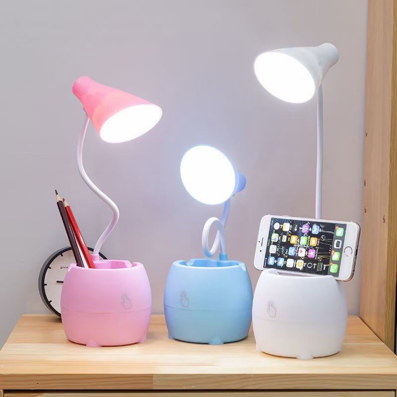 Desk lamp, night light, eye-protecting reading lamp, rechargeable led smart T20, student dormitory bedside gift, bedroom usb, student desk lamp, eye-protecting lamp full figure
