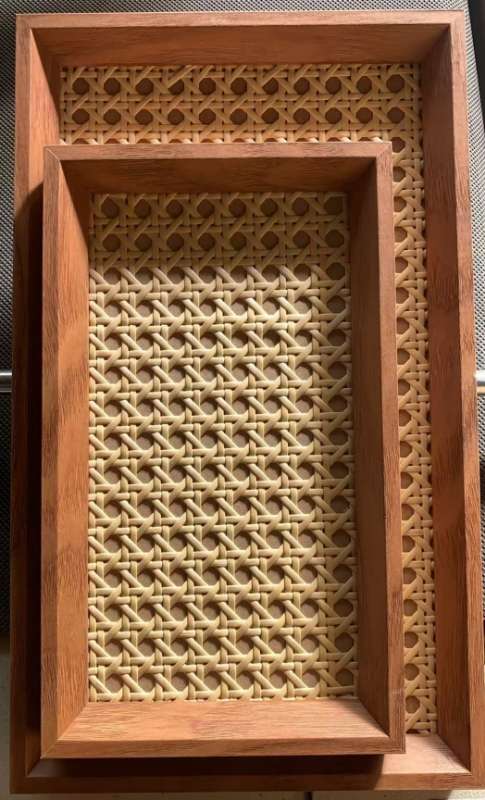 Handicraft gift tray, decorative fruit plate, candy box tray, ornaments, bamboo fruit plate details Picture