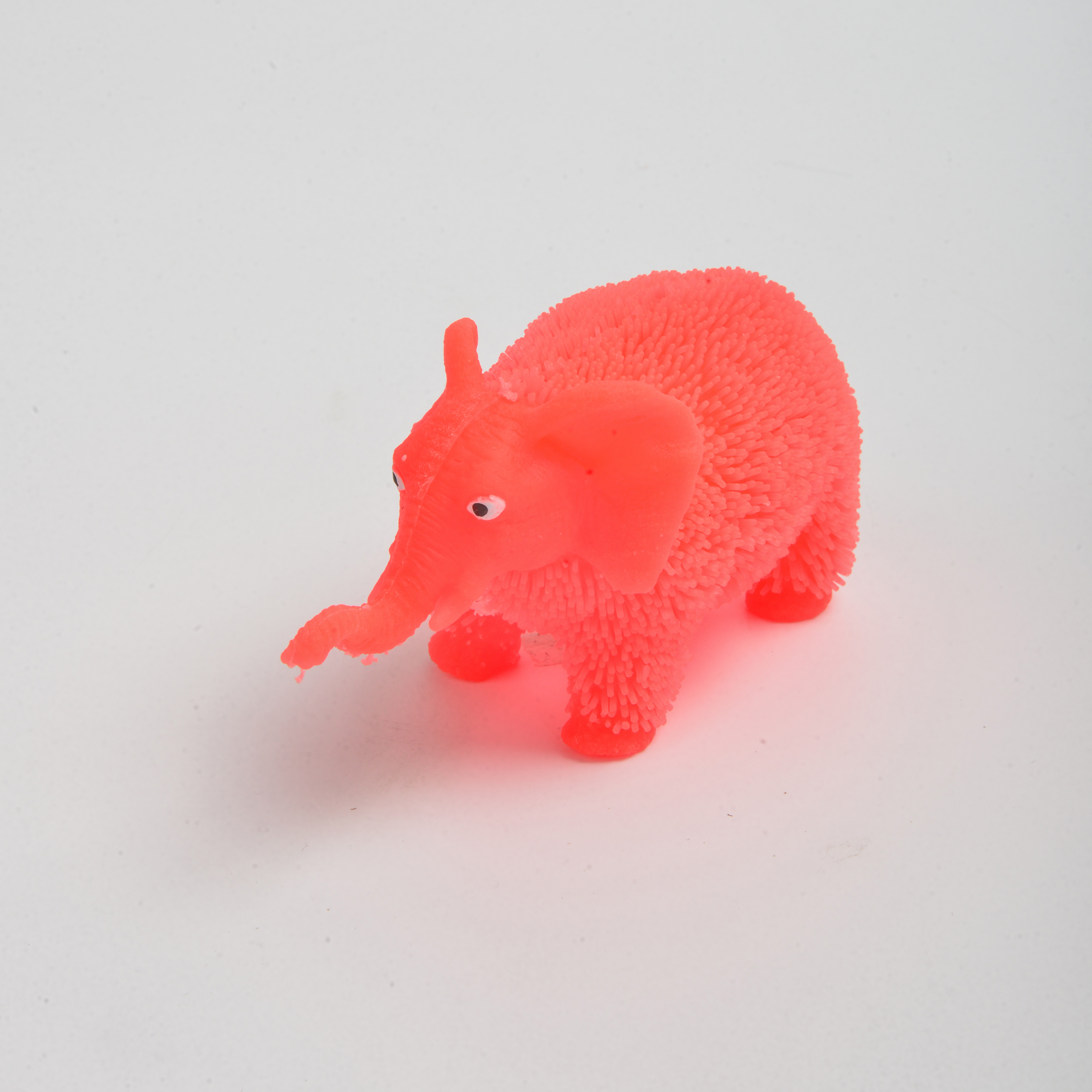 Elephant Fuzzy Ball TPR Toy with Light, Hanging Nose Elephant Flashing Fuzzy Ball Squeeze Stress Relief Toy details Picture
