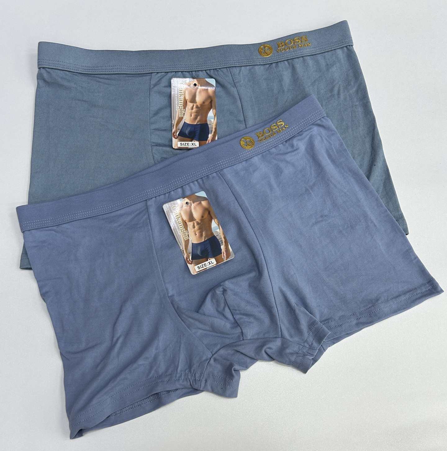 Men's simple and casual milk silk underwear for export to the Middle East, South America and Africa, flat-leg pants, comfortable and breathable, skin-friendly and soft on the upper body, men's epoxy resin underwear Application Scenario