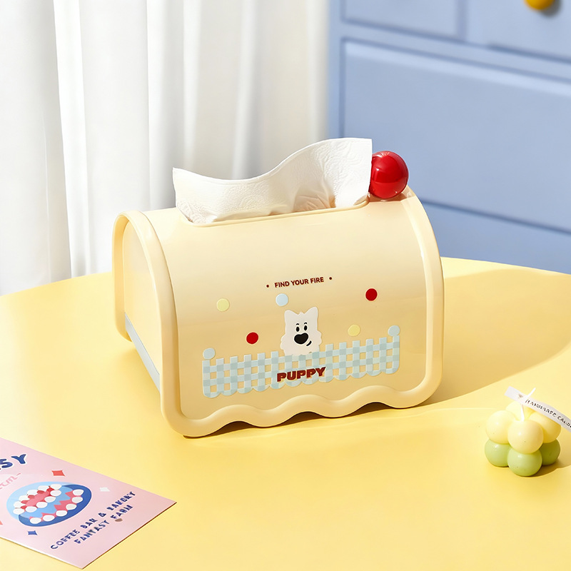 J06-7084 Dopamine Creative Tissue Box Desktop Tissue Box Home Cute Spring Tissue Storage Box Item Picture