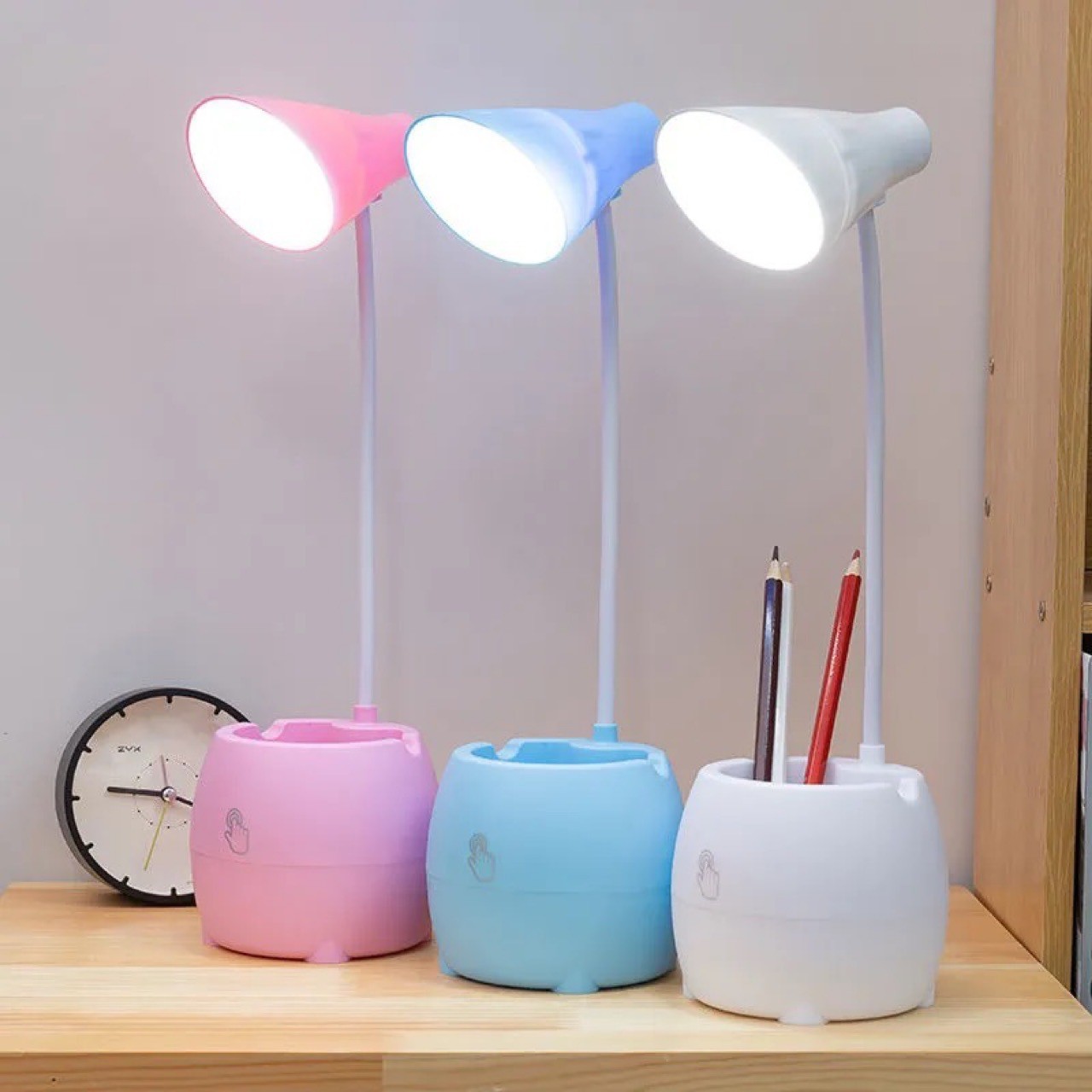 Desk lamp, night light, eye-protecting reading lamp, rechargeable led smart T20, student dormitory bedside gift, bedroom usb, student desk lamp, eye-protecting lamp Specification drawing