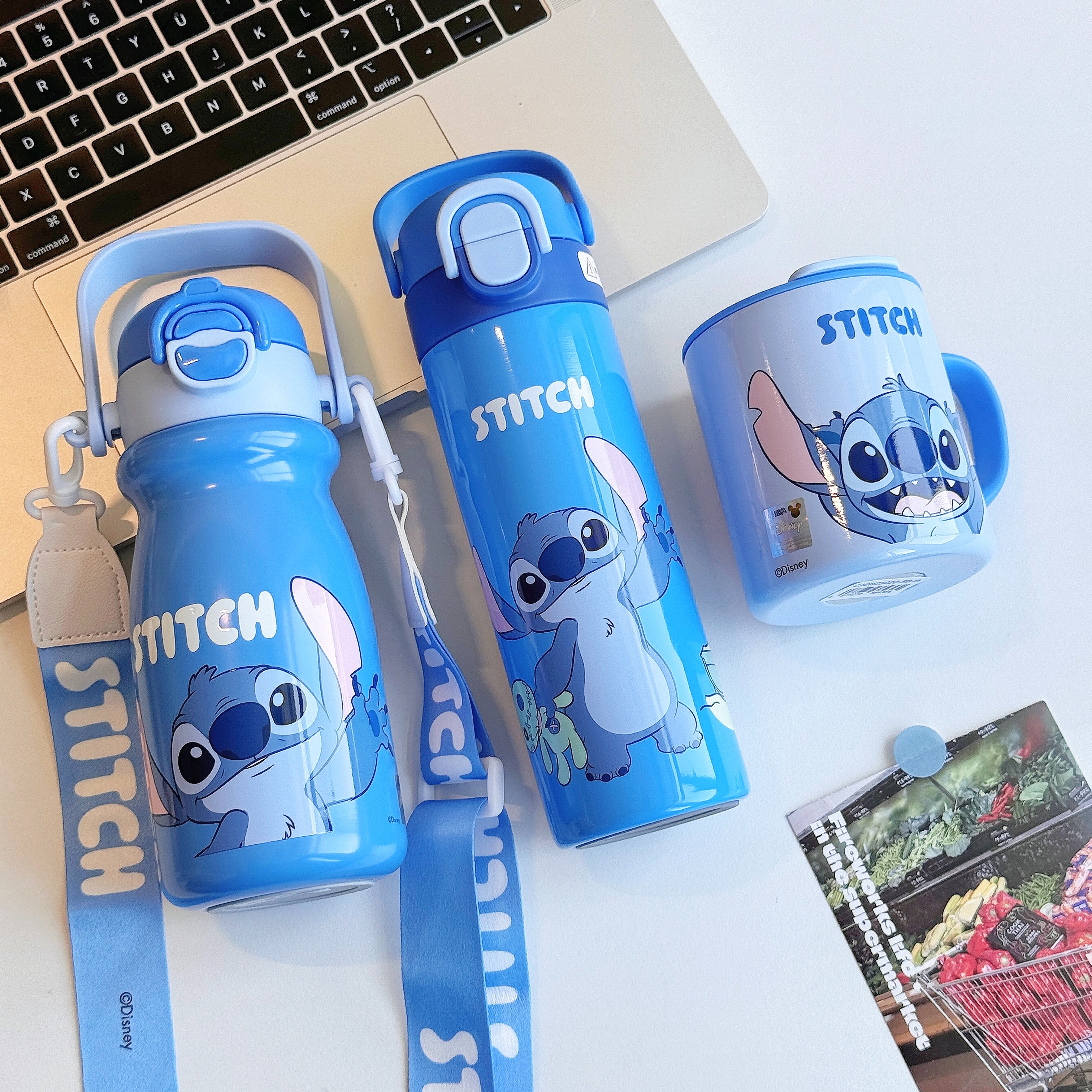 Officially authorized by TinkerTot, choose from six styles of blue Tinkertot insulated cups and mugs at will, as well as cute children's slanted ice cups and water cups details Picture