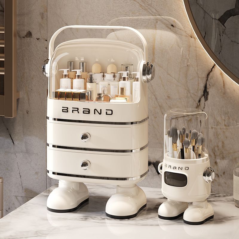 化妆品桌面收纳收纳盒防尘口红大容量梳妆台护肤品置物架子抽屉式