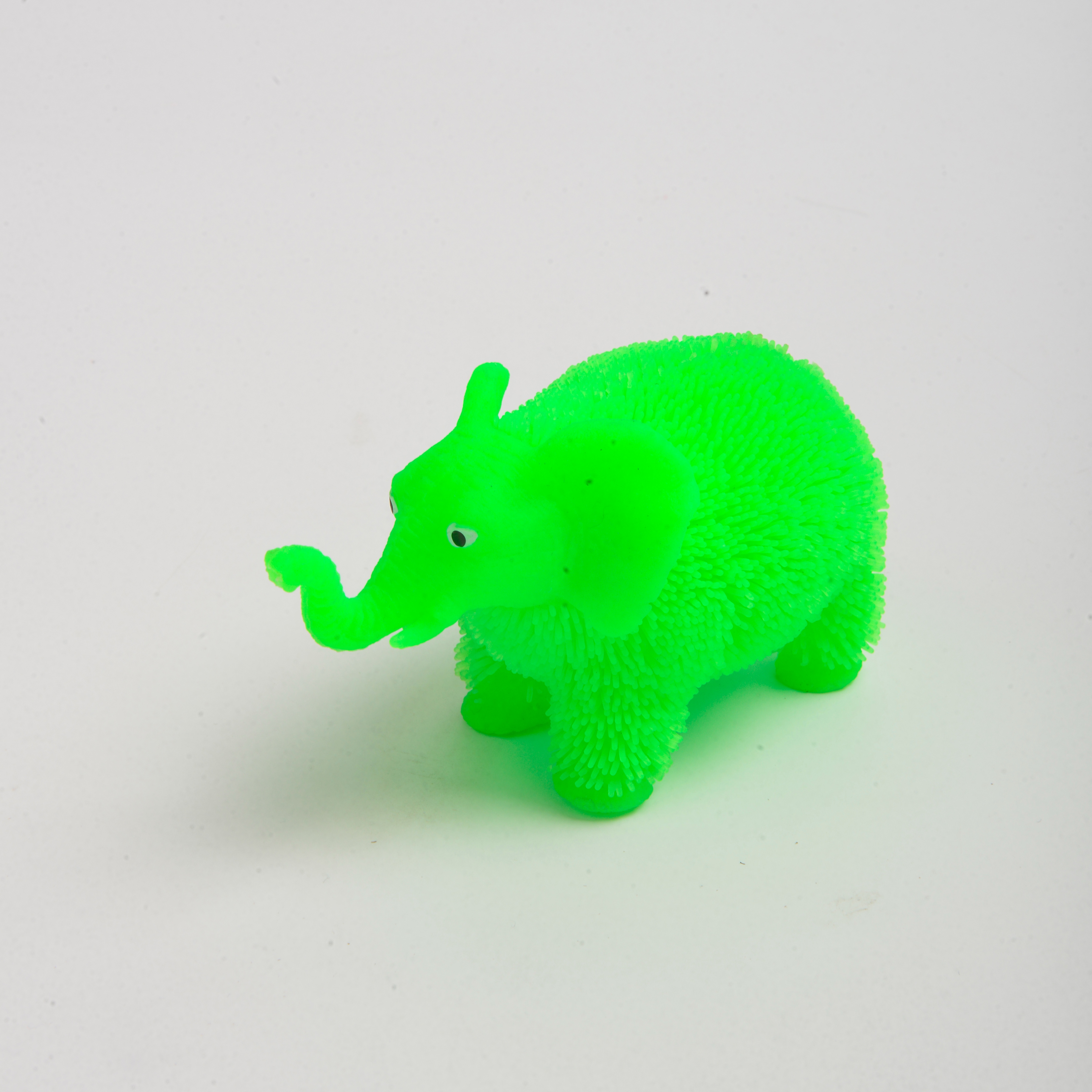 Elephant Fuzzy Ball TPR Toy with Light, Hanging Nose Elephant Flashing Fuzzy Ball Squeeze Stress Relief Toy details Picture