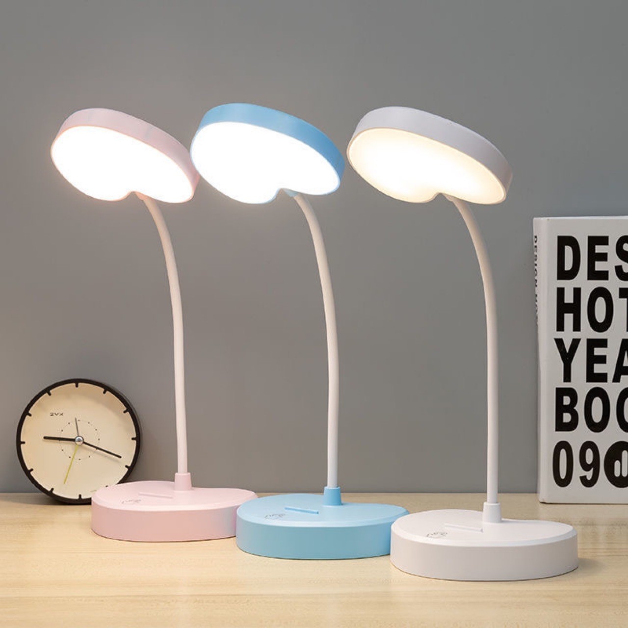 Wholesale desk lamp ledT10 reading lamp, charging eye-protecting student night lamp, bedside lamp, dormitory desktop usb atmosphere charging small desk lamp details Picture