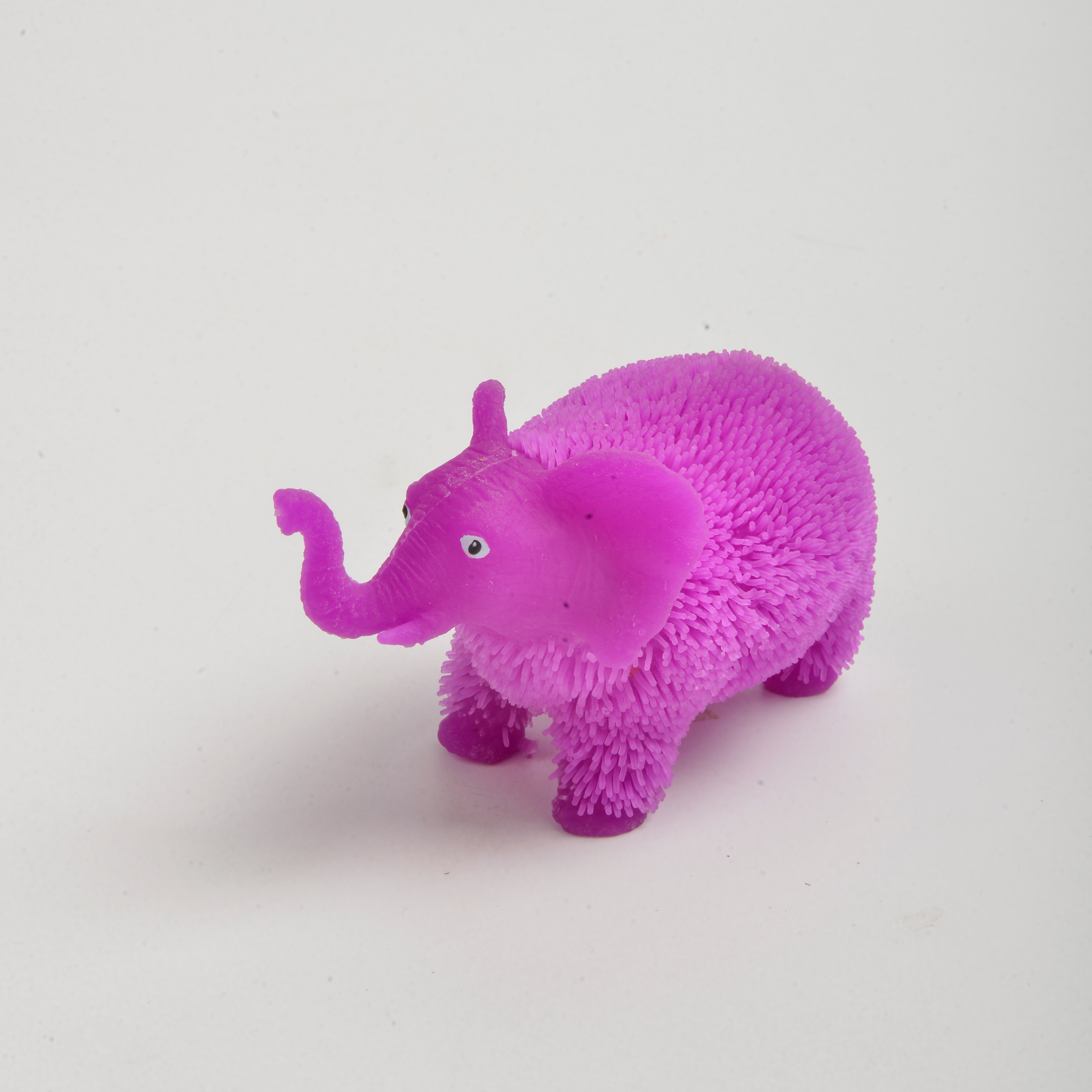 Elephant Fuzzy Ball TPR Toy with Light, Hanging Nose Elephant Flashing Fuzzy Ball Squeeze Stress Relief Toy Item Picture