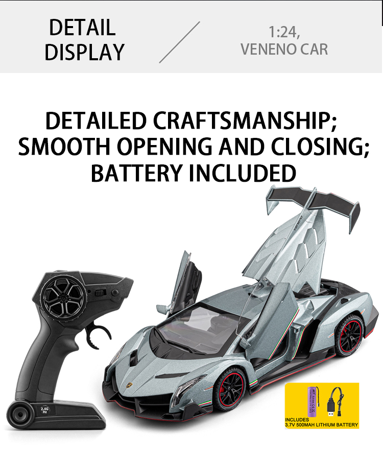 1:24遥控合金兰博毒药仿真合金车模汽车模型金属玩具车摆件玩具详情4