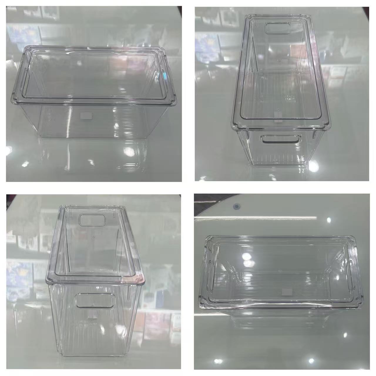 وضع رفوف على رفوف مستحضرات التجميل على منضدة سلة علب علب المكيكري الشفافة Item Picture