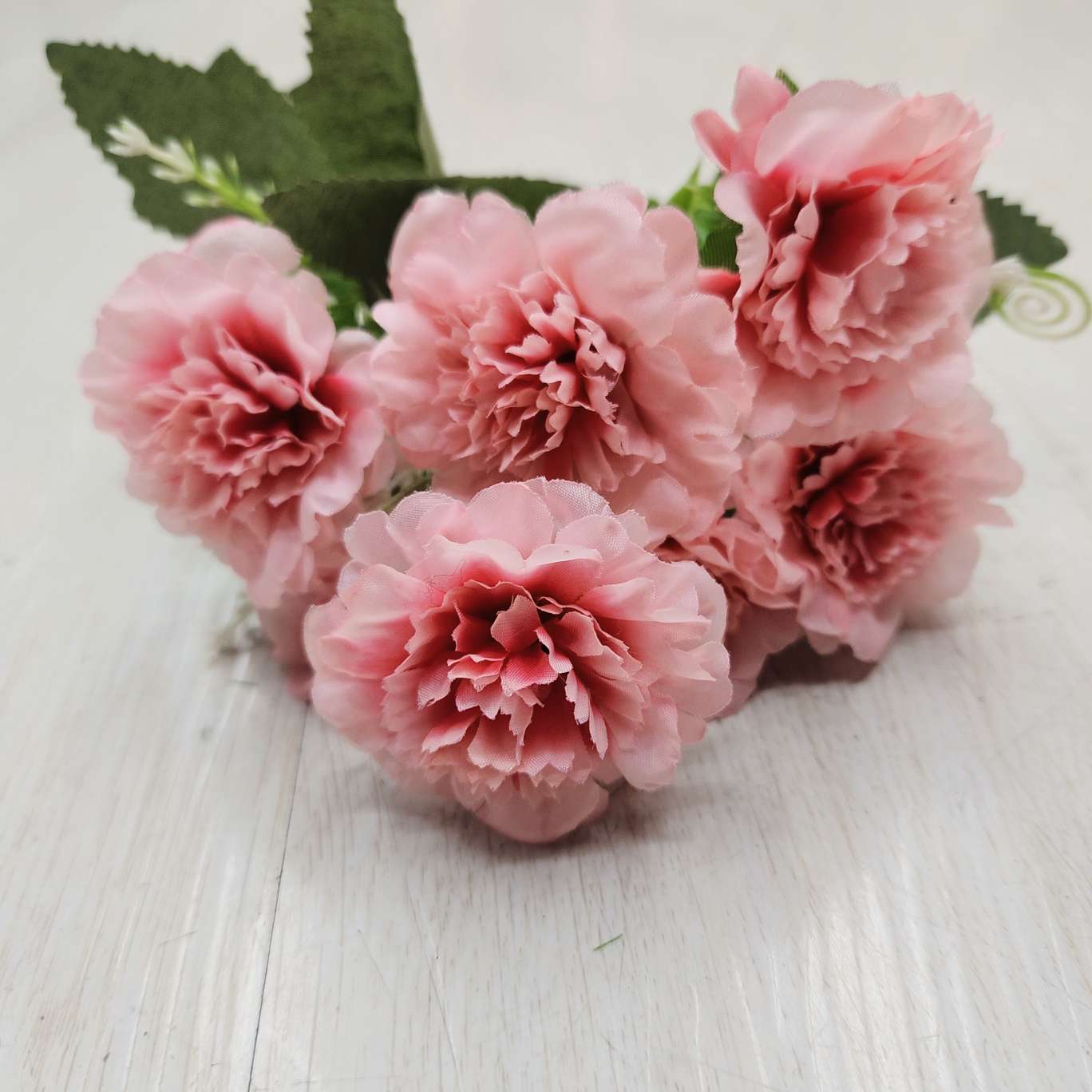 7头迷你康乃馨办公文化仿真园艺玫瑰火把狂欢夜导具仿真花DIY发饰钩织仿真玫瑰花详情图4