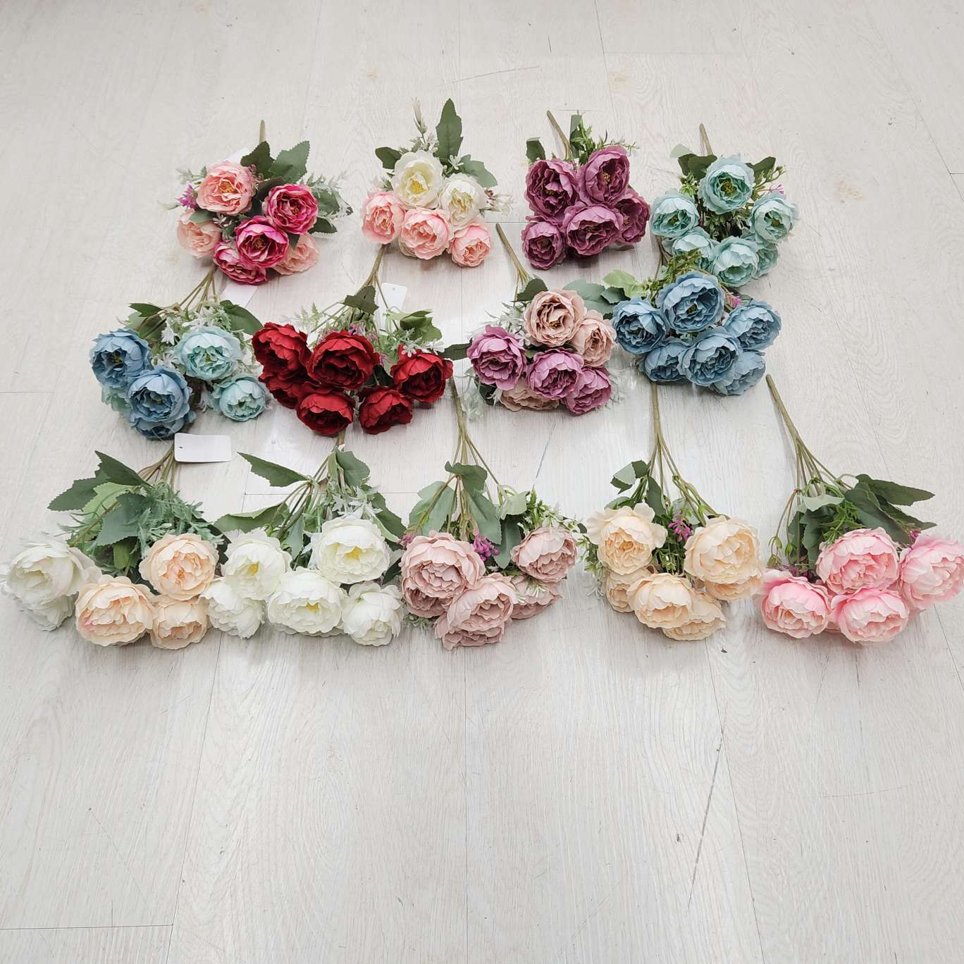 6 pequeñas peonías oficina simulación cultural hortícola rosa antorcha grande guía nocturna juego de flores simulación accesorios para el cabello DIY crochet simulación flor de rosa