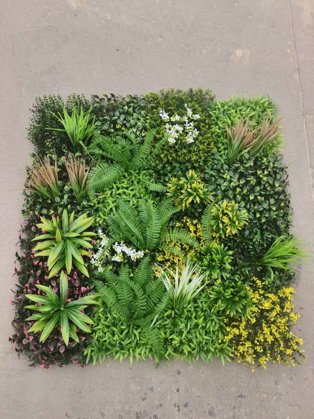 1米X1米植物墙办公文化仿真园艺玫瑰火把狂欢夜导具仿真花DIY发饰钩织仿真玫瑰花细节图