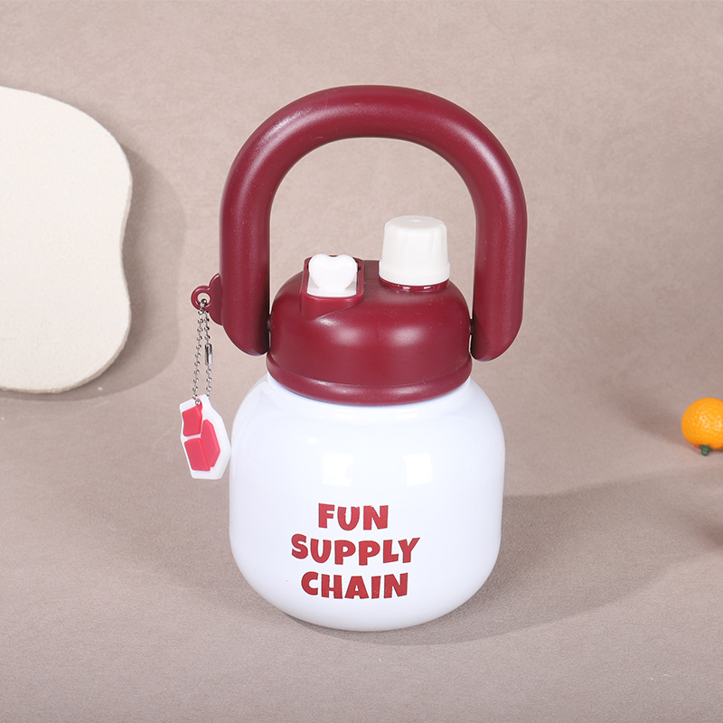 A new type of stainless steel insulated cup with a handle and straw, a portable large-bellied cup for women with a high appearance level pic 8