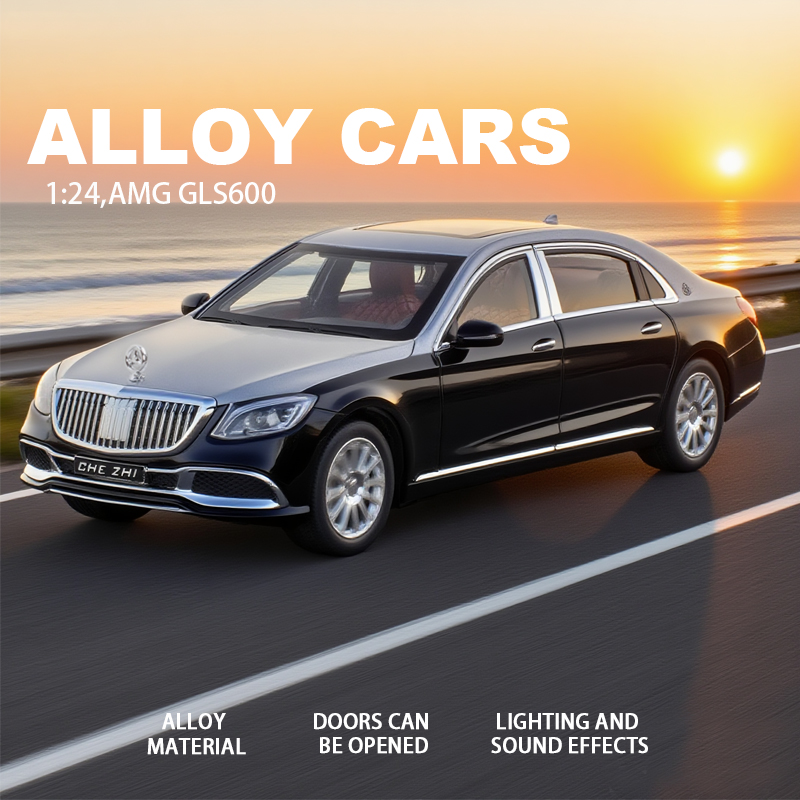 1:24奔驰迈巴赫gls600汽车模型仿真AMG车模轿车跑车收藏摆件