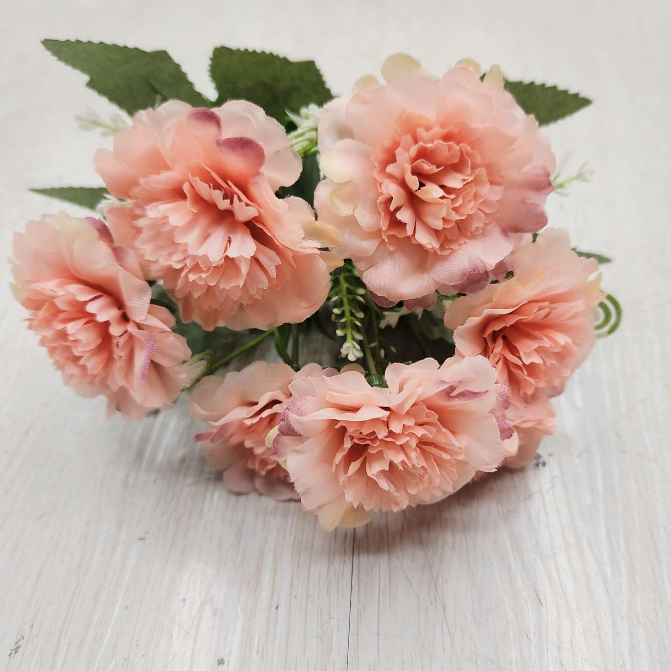 7头迷你康乃馨办公文化仿真园艺玫瑰火把狂欢夜导具仿真花DIY发饰钩织仿真玫瑰花详情图8