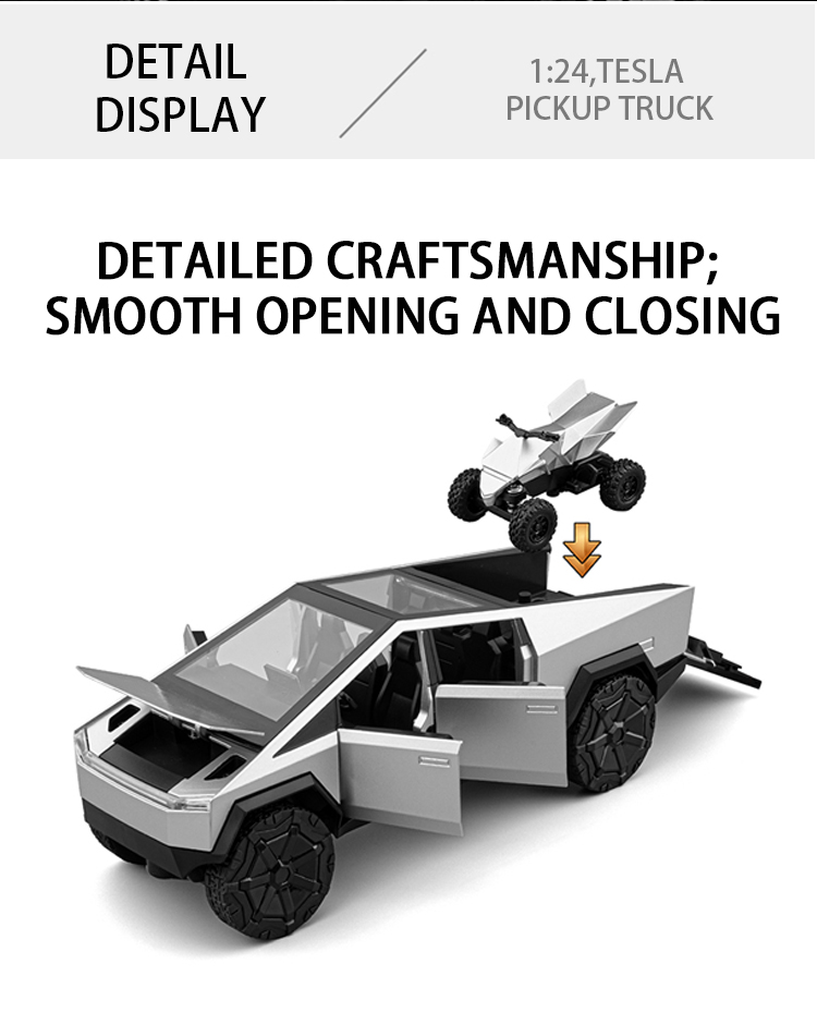 1:24仿真特思皮卡沙滩车合金车模型玩具收藏摆件儿童声光玩具详情4