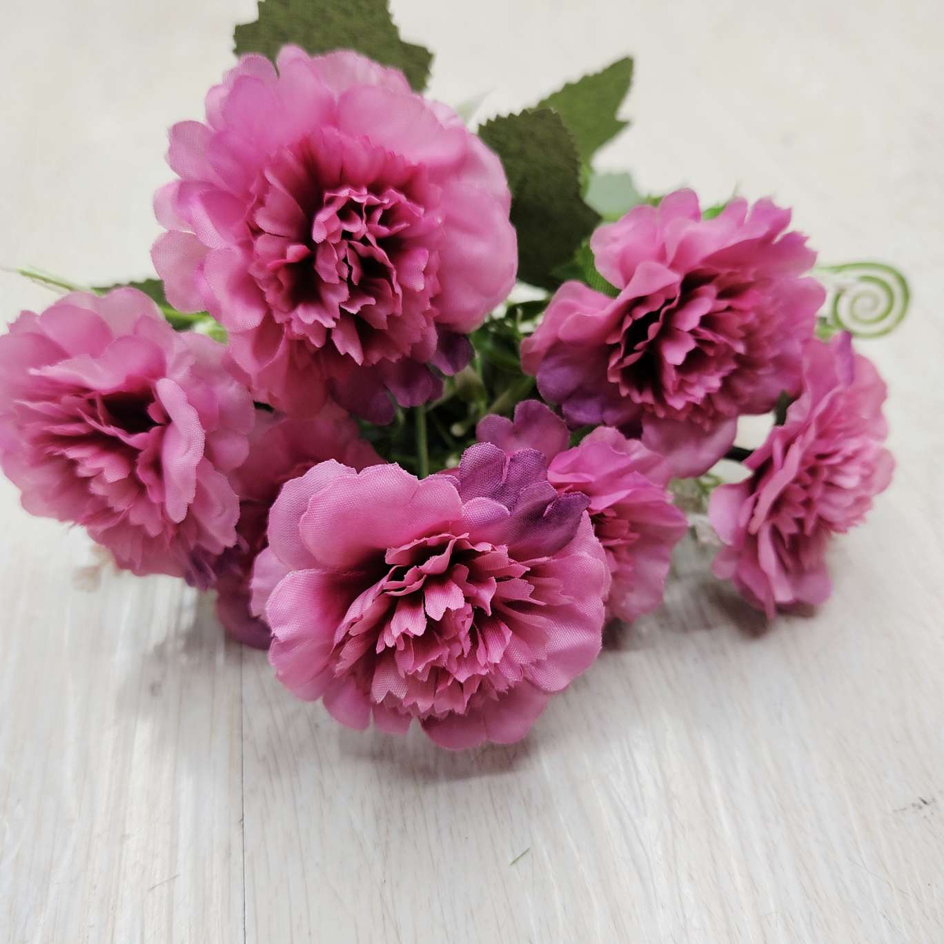 7头迷你康乃馨办公文化仿真园艺玫瑰火把狂欢夜导具仿真花DIY发饰钩织仿真玫瑰花详情图3