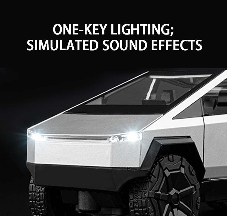 1:24仿真特思皮卡沙滩车合金车模型玩具收藏摆件儿童声光玩具详情3