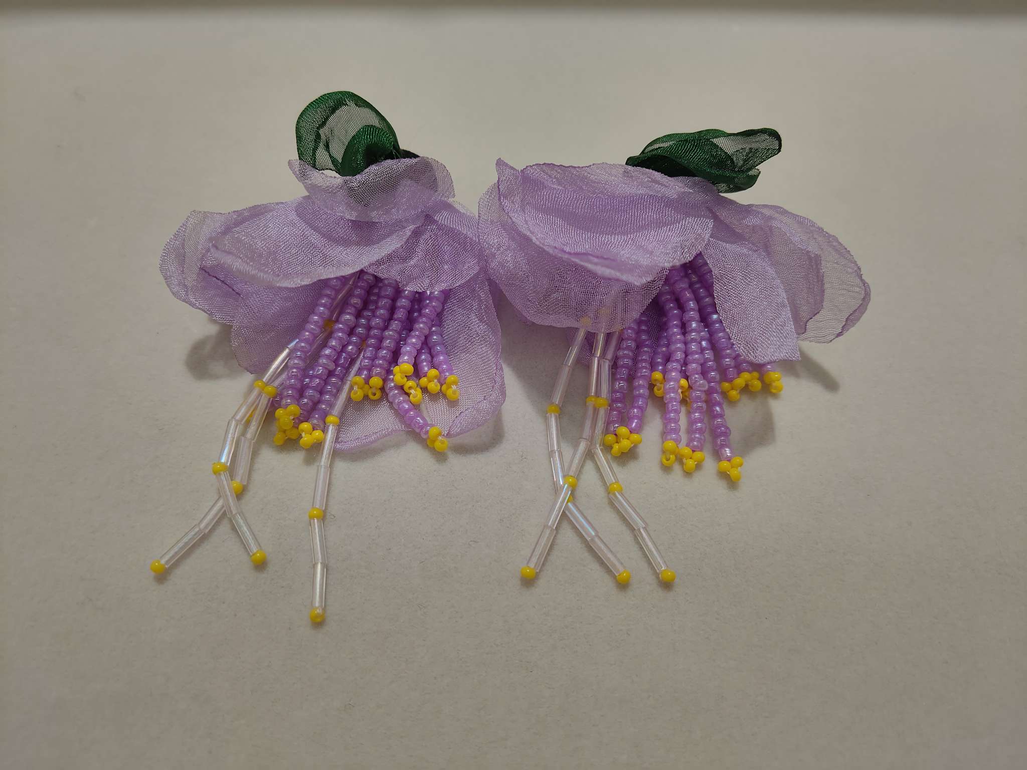 紫色系滴油花朵爱心耳环34#银针