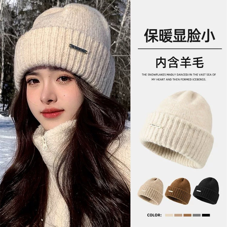 Hat Women's Autumn and Winter 2024 New style ear-protecting, knitted, warm woolen hat, headband, cold hat for winter