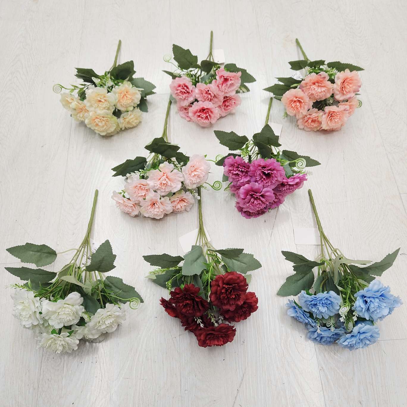 7头迷你康乃馨办公文化仿真园艺玫瑰火把狂欢夜导具仿真花DIY发饰钩织仿真玫瑰花