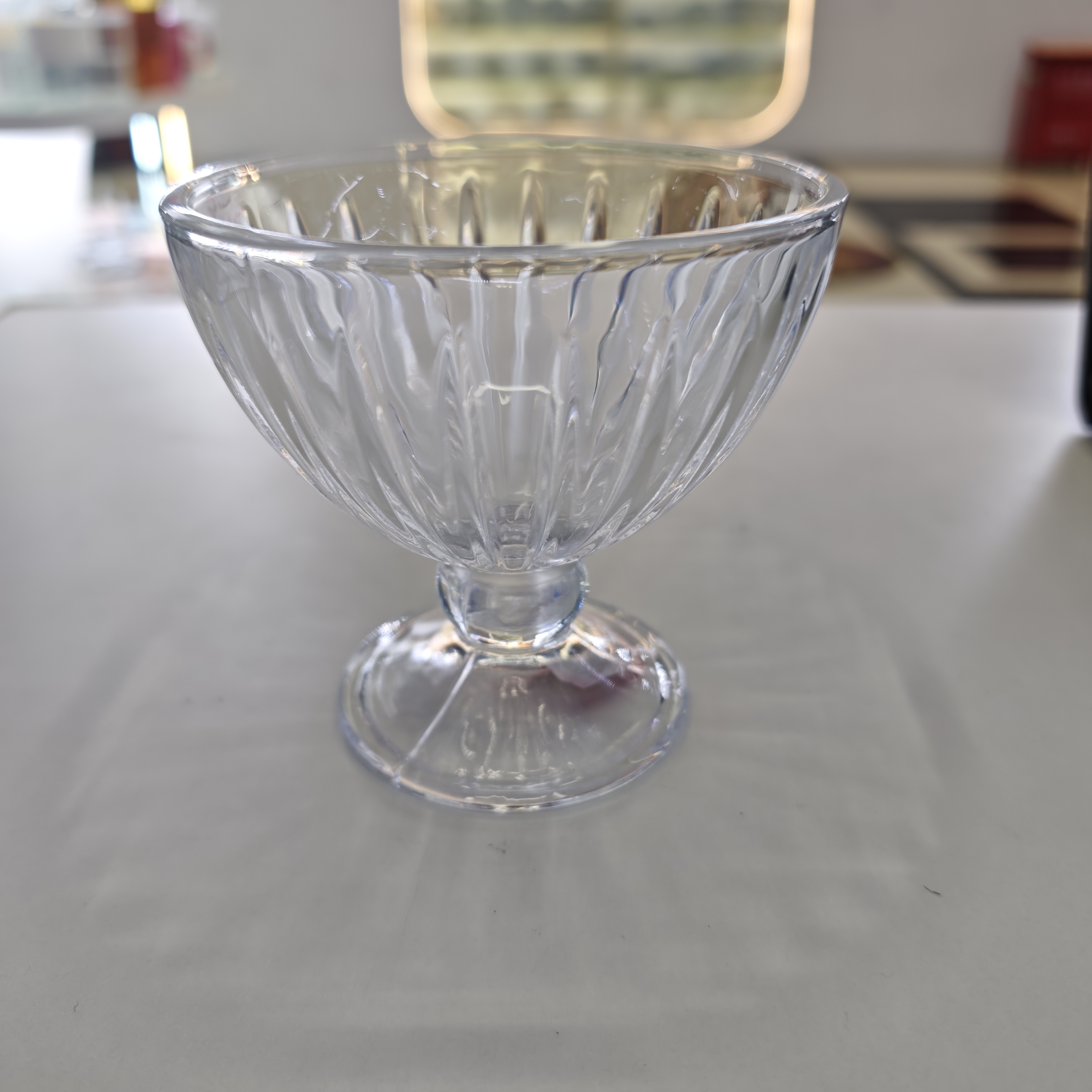 玻璃杯/竹节杯/杯子/玻璃杯杯子/茶具杯子白底实物图