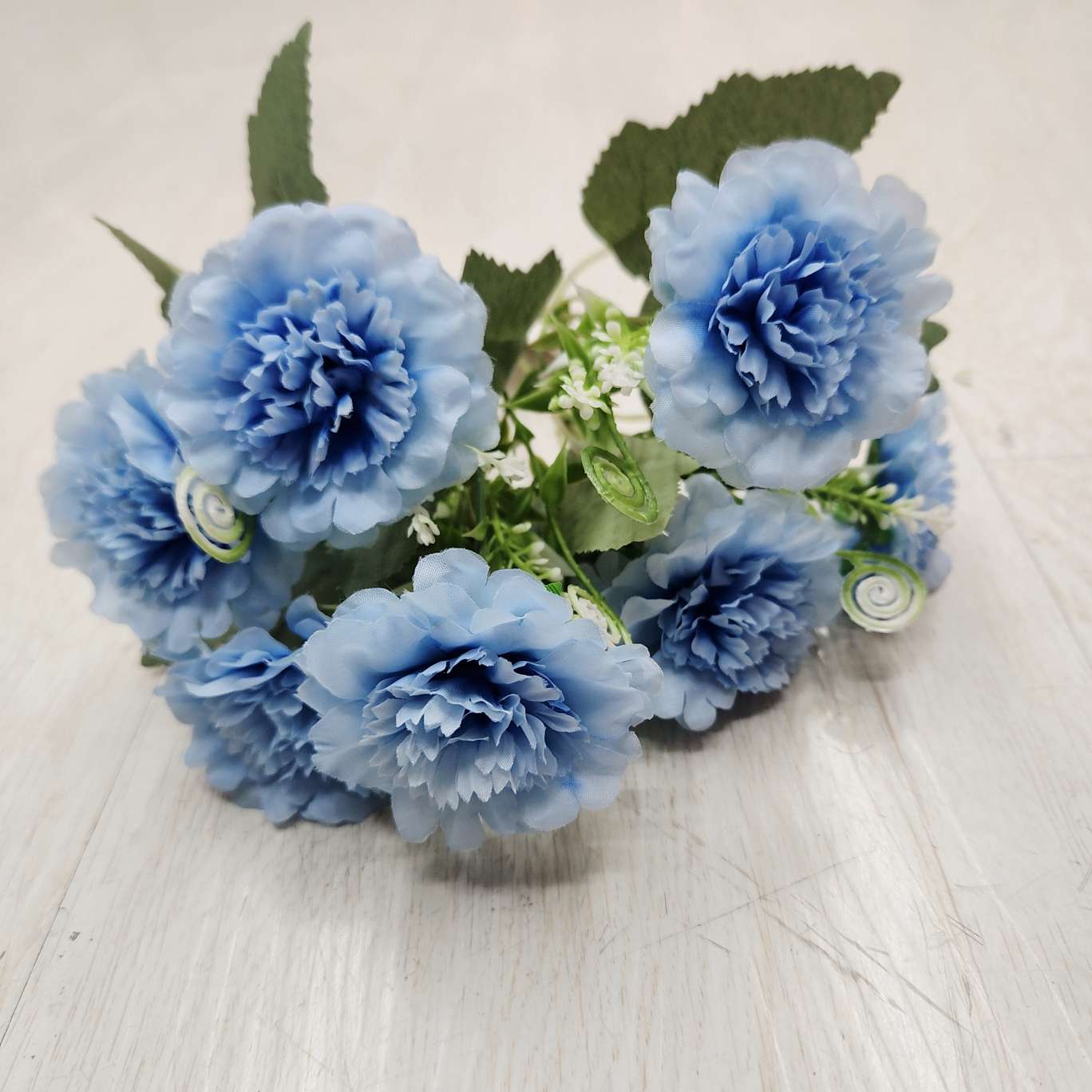 7头迷你康乃馨办公文化仿真园艺玫瑰火把狂欢夜导具仿真花DIY发饰钩织仿真玫瑰花产品图