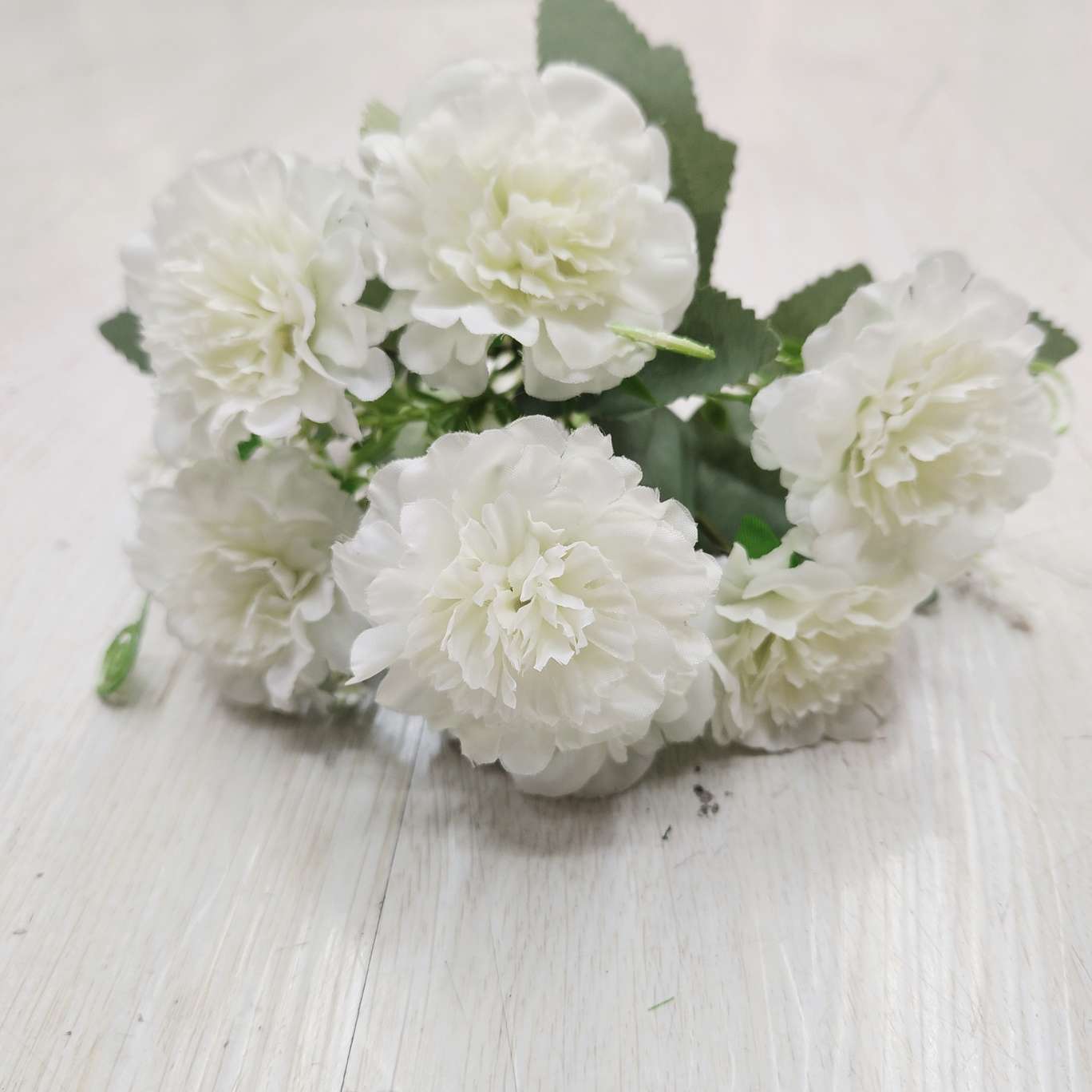 7头迷你康乃馨办公文化仿真园艺玫瑰火把狂欢夜导具仿真花DIY发饰钩织仿真玫瑰花白底实物图