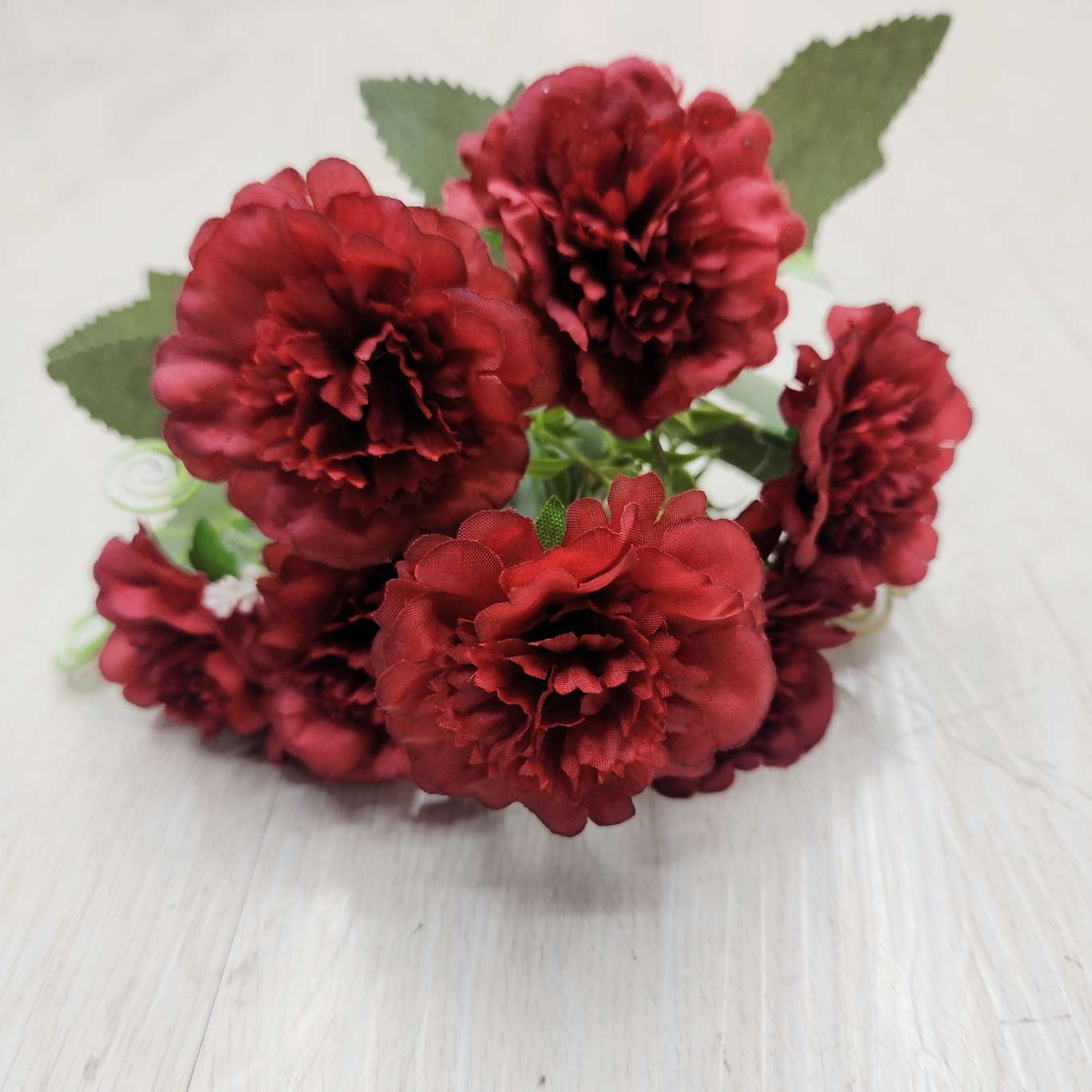 7头迷你康乃馨办公文化仿真园艺玫瑰火把狂欢夜导具仿真花DIY发饰钩织仿真玫瑰花详情图9