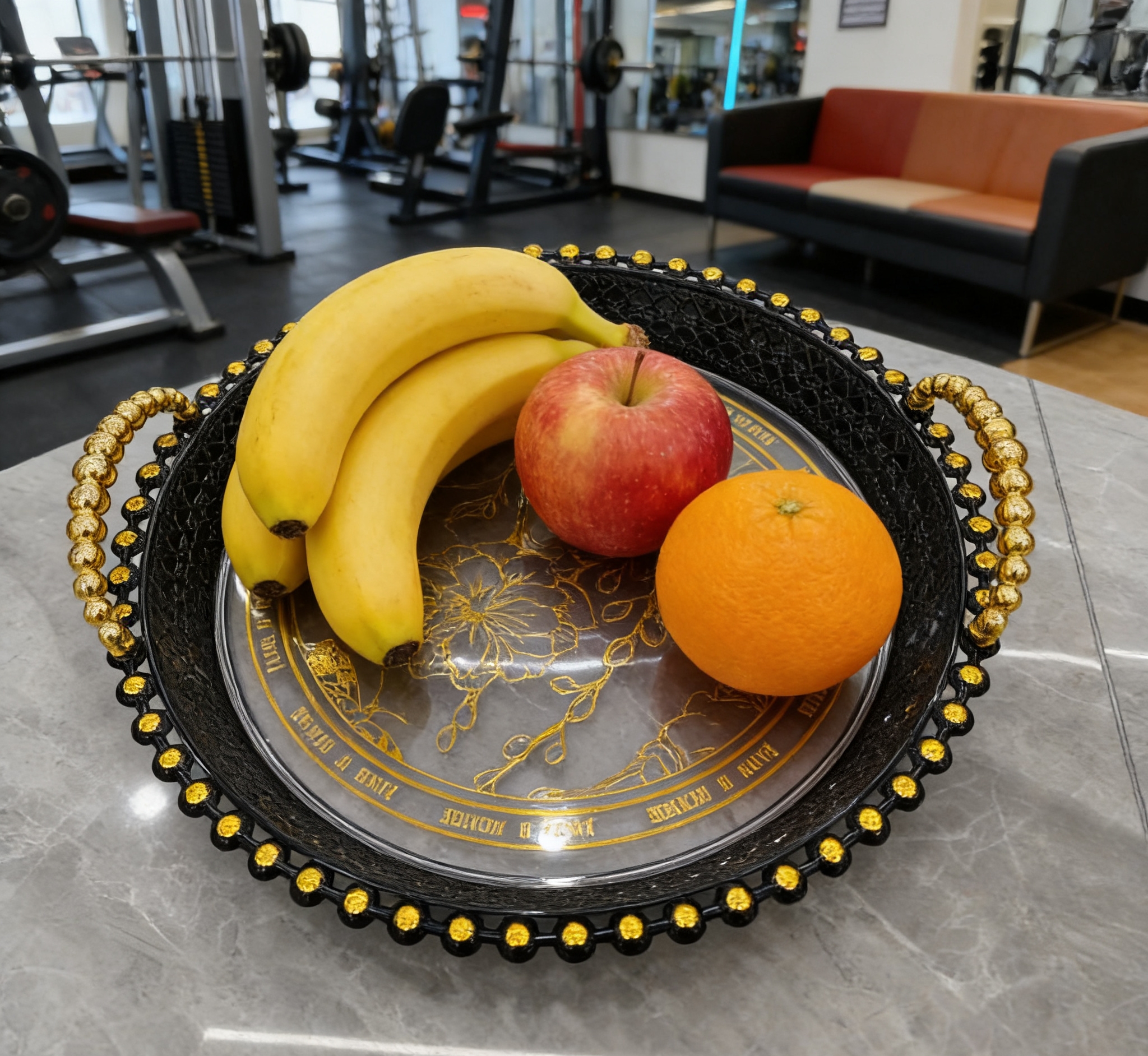 Court-style gold-patterned fruit platter, household dust-proof snack and pastry platter, Internet celebrity, high appearance level fruit platter with dust-proof cover, snack storage platter wholesale