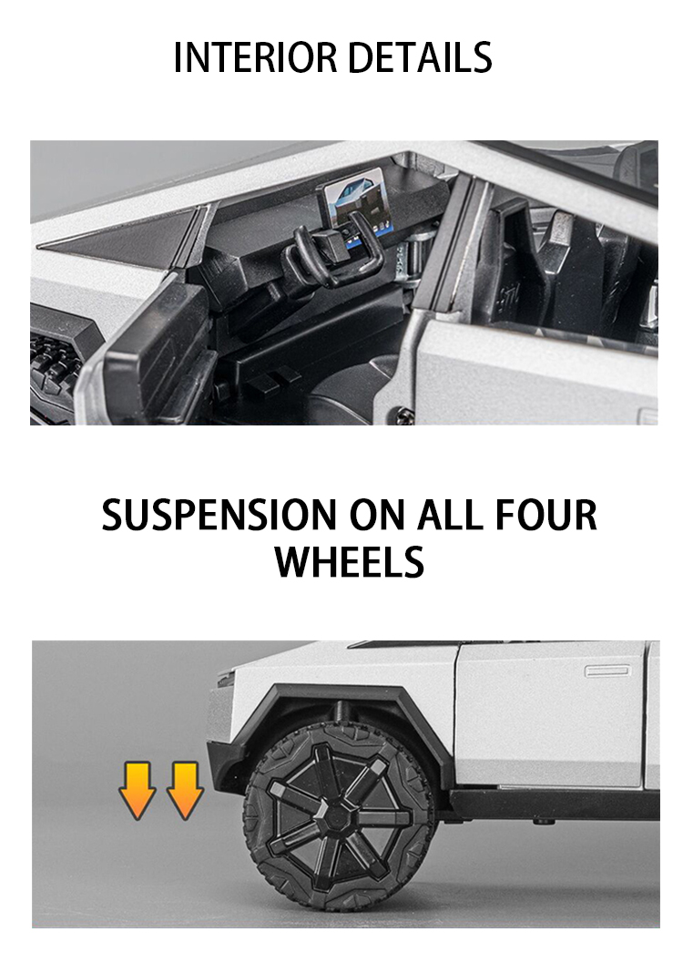 1:24仿真特思皮卡沙滩车合金车模型玩具收藏摆件儿童声光玩具详情5