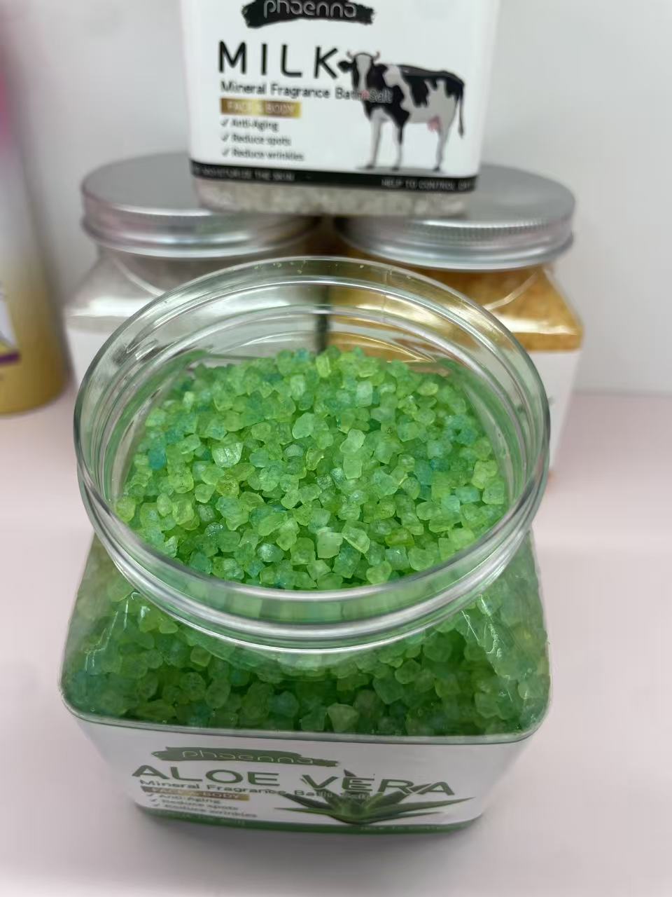 25新款400g芦荟矿物香氛沐浴粗盐Aloe mineral fragrance bath coarse salt详情2