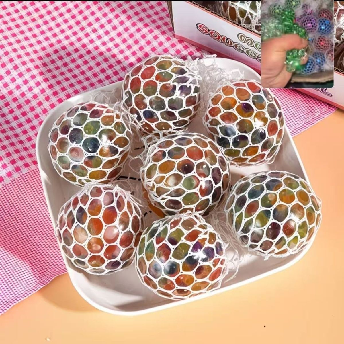 Stress-relieving and venting, grape balls, colorful beads, stress-relieving, quirky pinching fun, direct sales small toys, creative children's gift toys, toys detail image 2