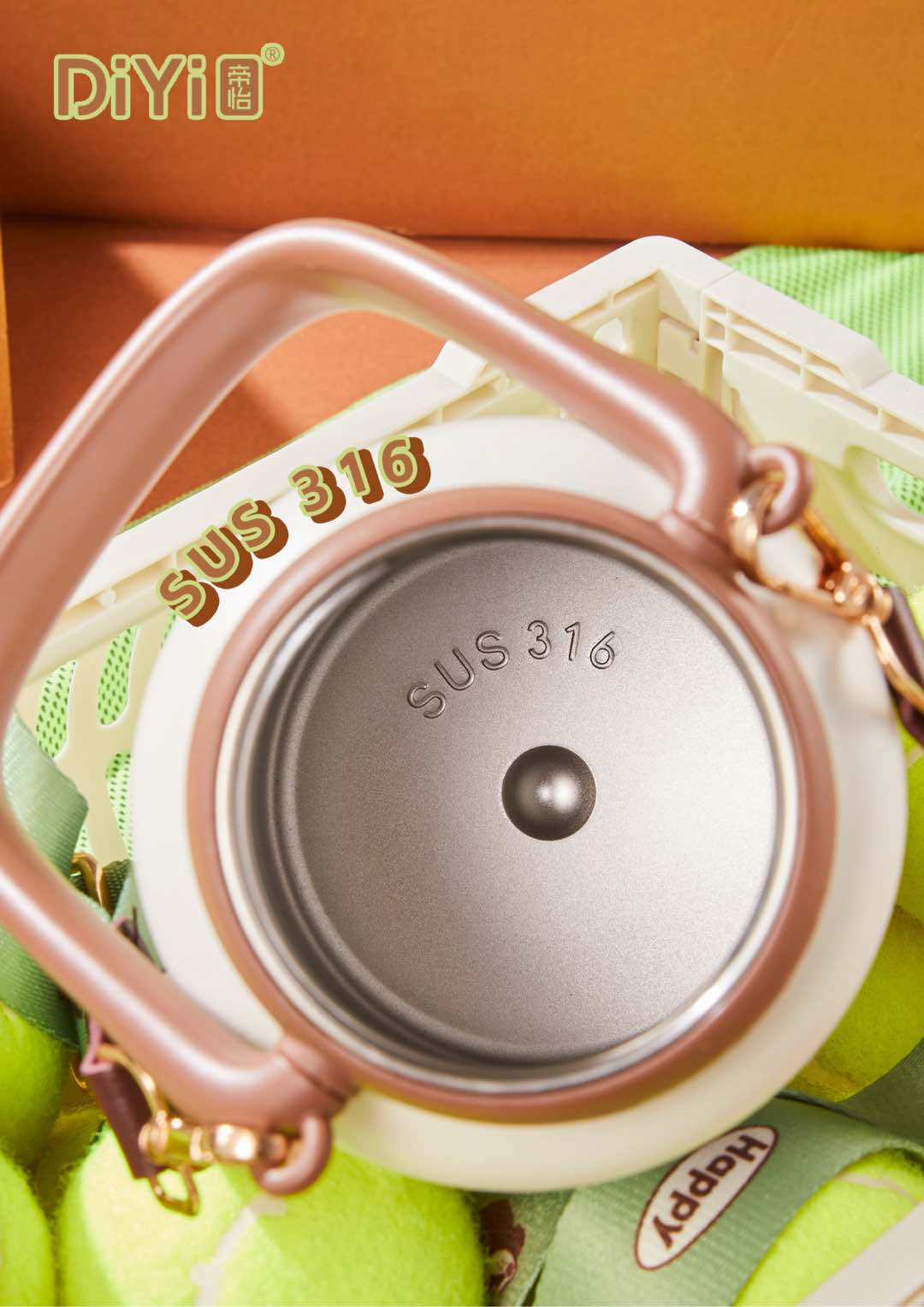 The DY-BW1355 Diyi Simple Three-Drink Diamond Cup comes in a variety of colors and features energetic sausages. It continues the classic 1200ml and has an upgraded large capacity made of 316 stainless steel Item Picture