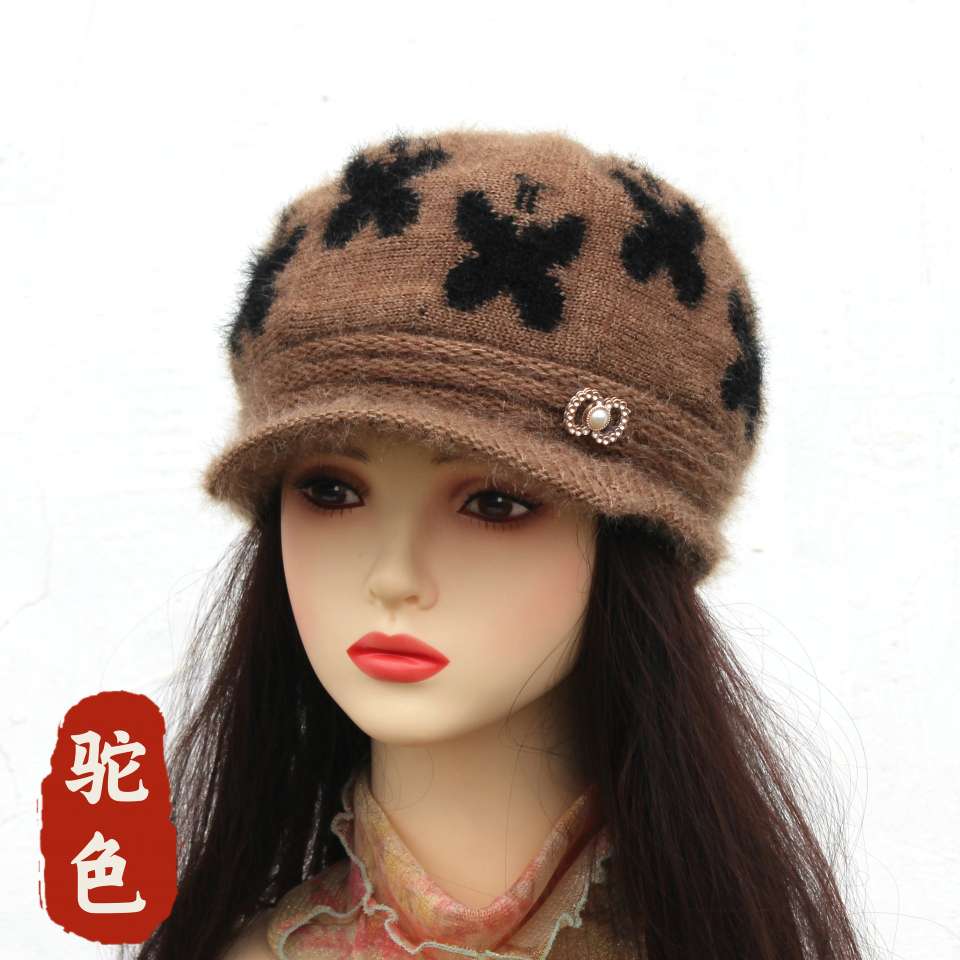 Mujer otoño invierno calor y protección contra el frío plus peluche gorro de punto gorro mamá gorro de lavabo gorro de copa gorro de cornisa Application Scenario