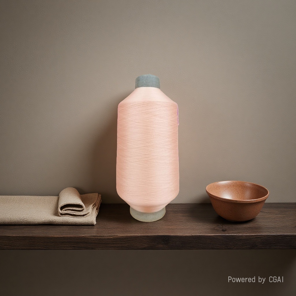 Direct sales of nylon high-elastic filament from the manufacturer. Colored nylon elastic filament in stock. Nylon high-elastic filament 40D, 70D, 200D, light jade color details Picture