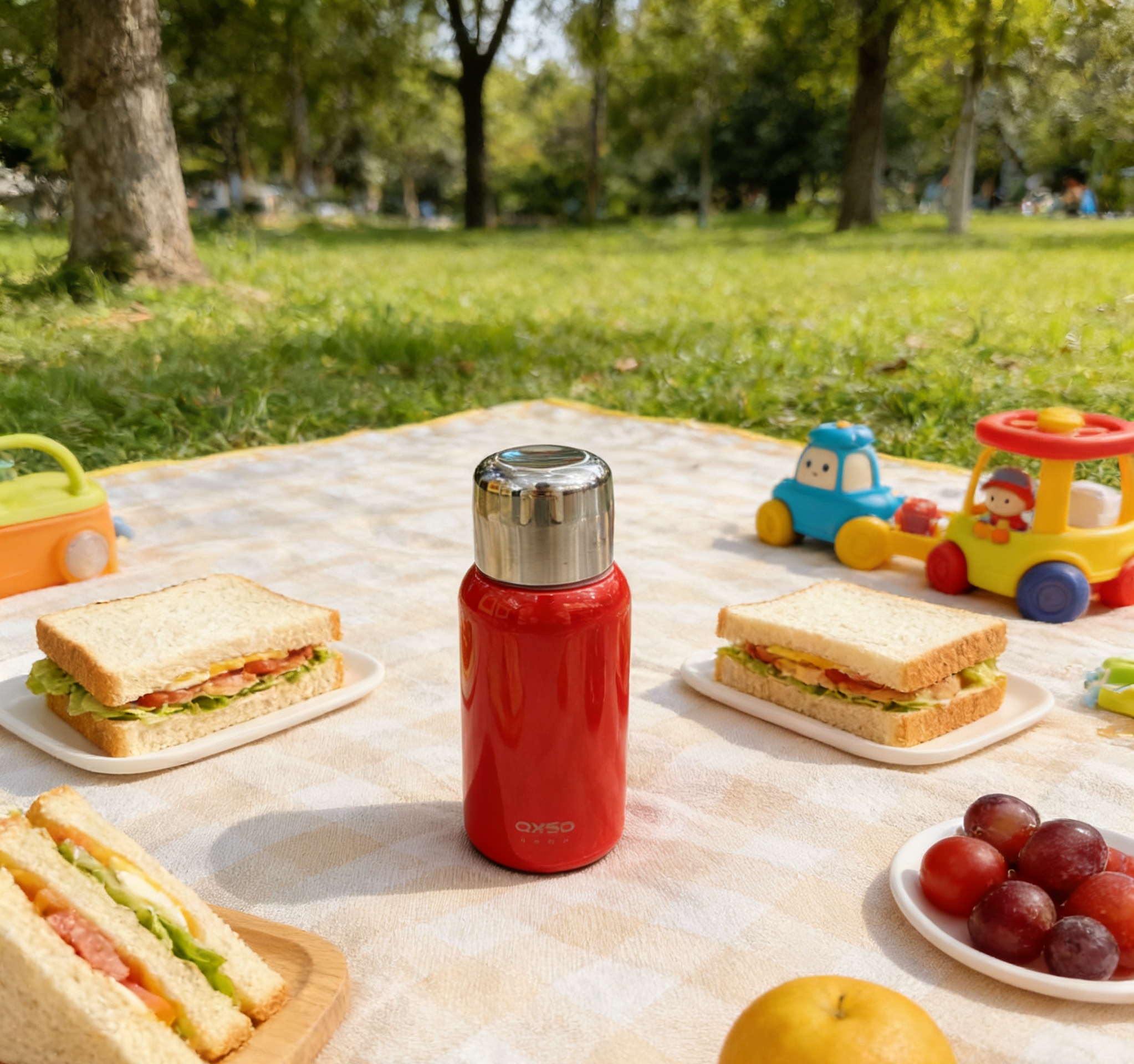 双层真空保温杯女便携小巧车载水杯一键开盖红色高颜值水杯 保温杯便携口袋杯不锈钢真空保温瓶车载弹跳盖喝水杯批发