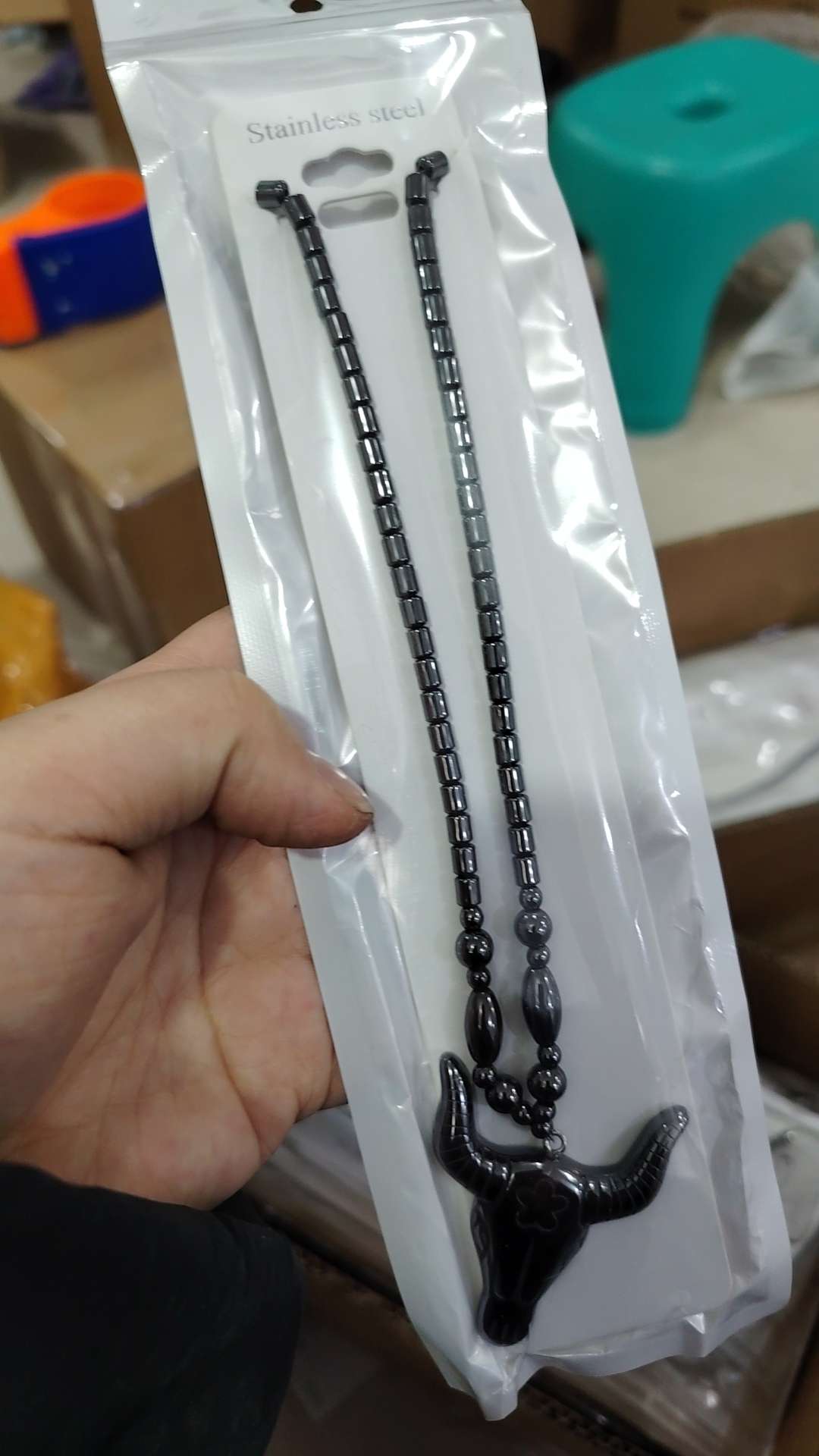 黑胆石项链手链手链细节图