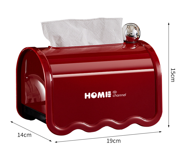 J06-7062 Tissue box, cream-style light luxury roll box, home desktop with spring tissue box detail image 11