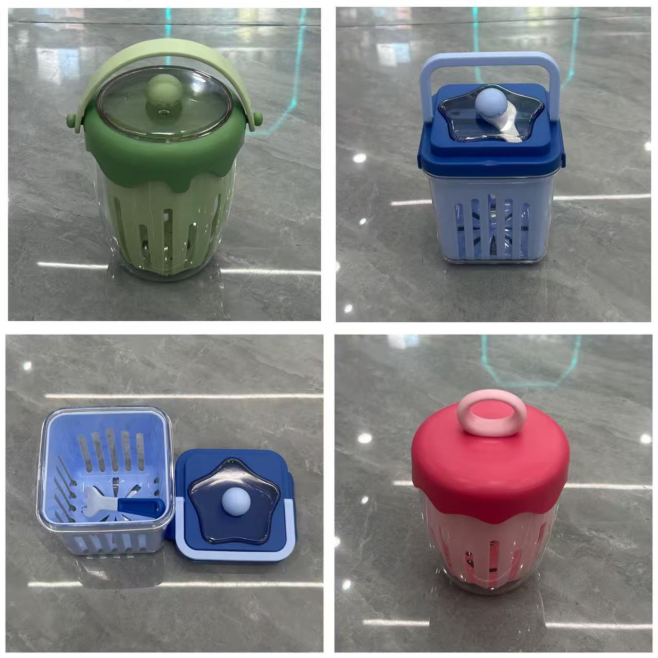 كأس فطور مختوم مزود بشوكة مختوم مع كؤوس فاكهة الإسفلت المزدوج Item Picture