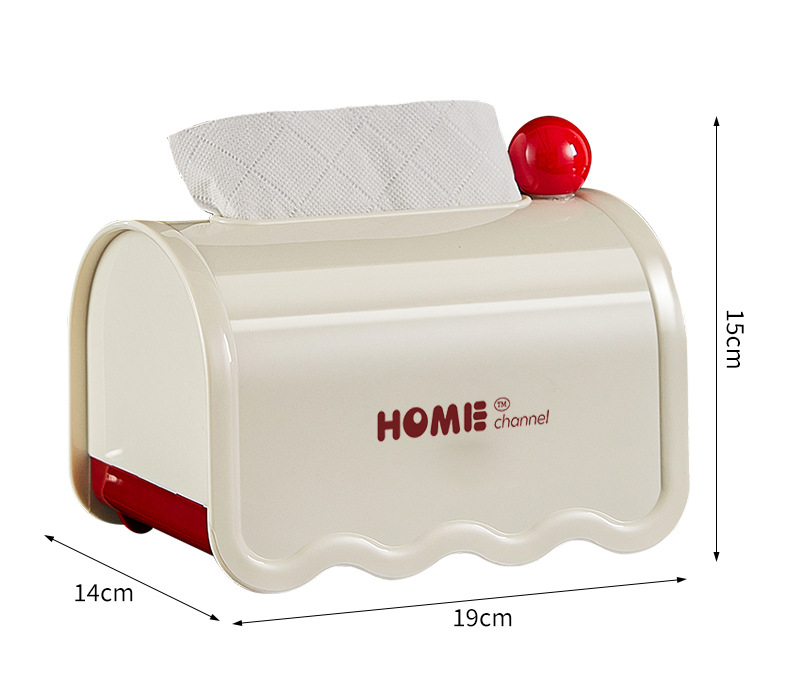 J06-7062 Tissue box, cream-style light luxury roll box, home desktop with spring tissue box detail image 10