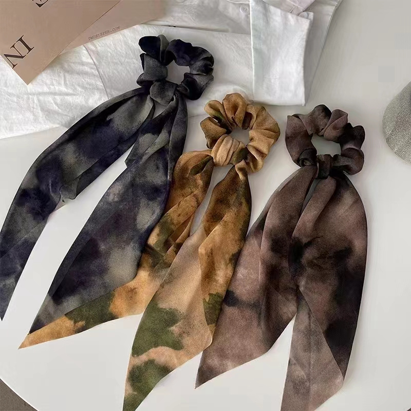 方巾发圈条纹肠圈碎花头花发饰发饰品发圈发饰大发圈女韩版简约百搭6