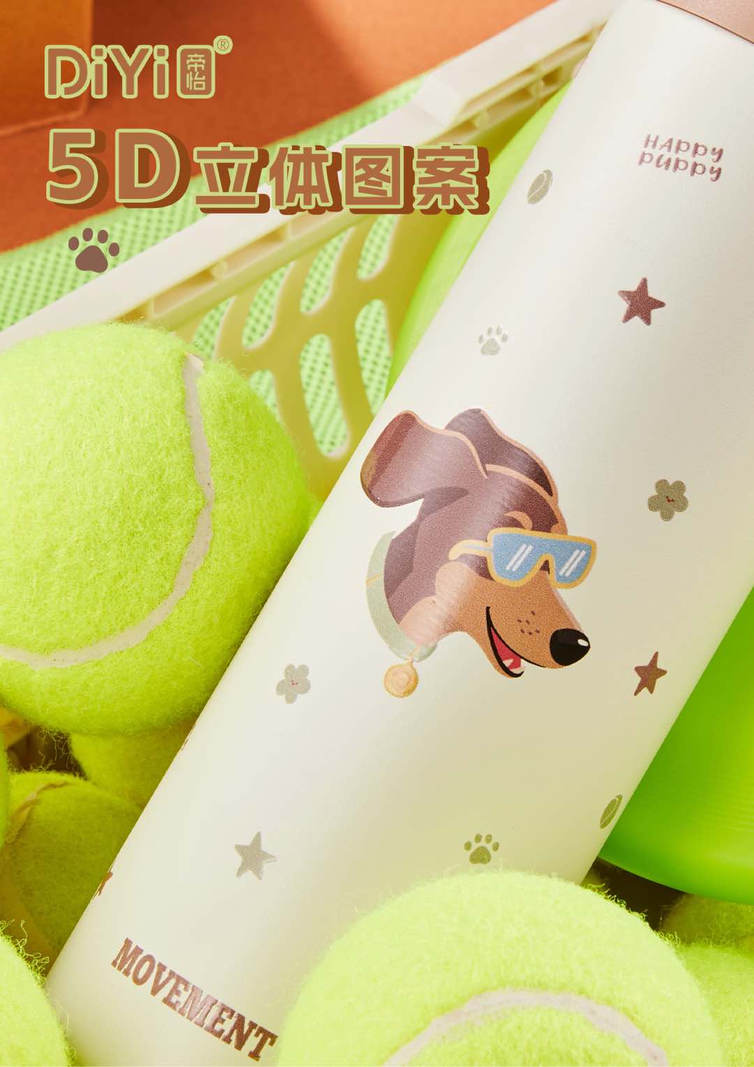 The DY-BW1357 portable straight cup with a Lustrous color and vitality sausage features a classic upgrade. It is made of 316 stainless steel with a capacity of 500ml, and the classic straight cup has been upgraded to a one-piece molded lid Item Picture