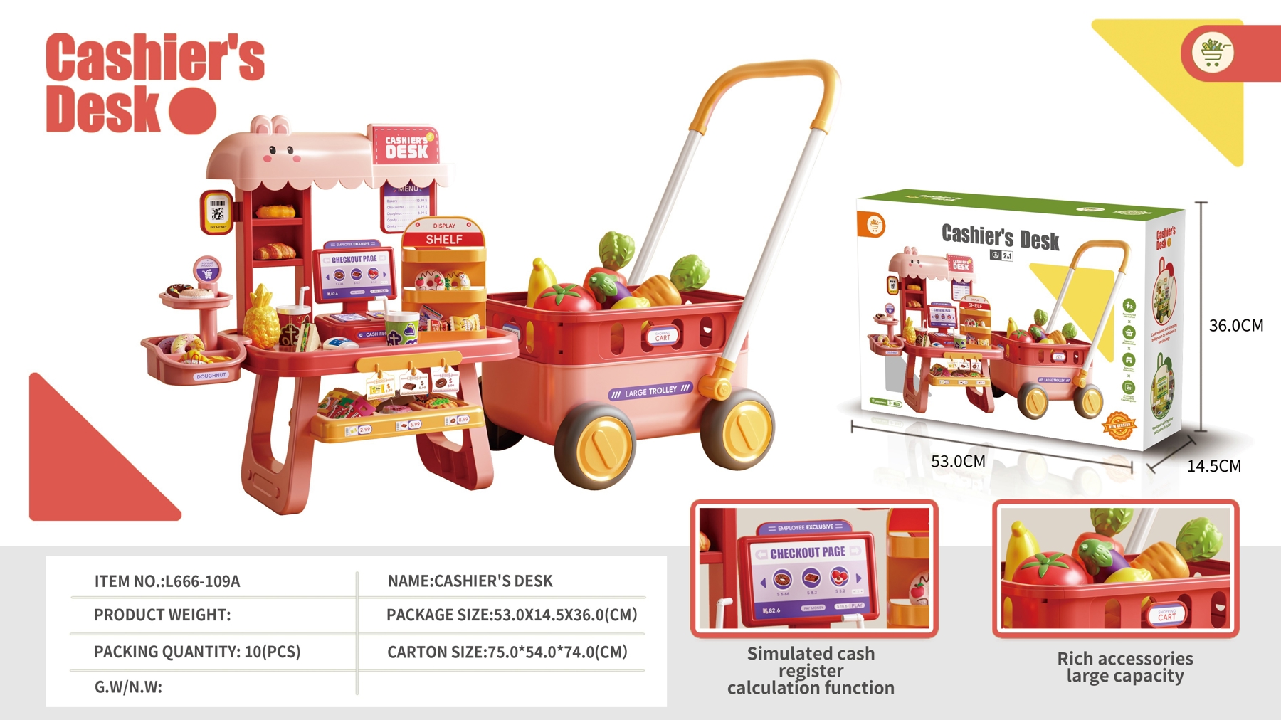 TK01889 carrito + caja rojo details Picture