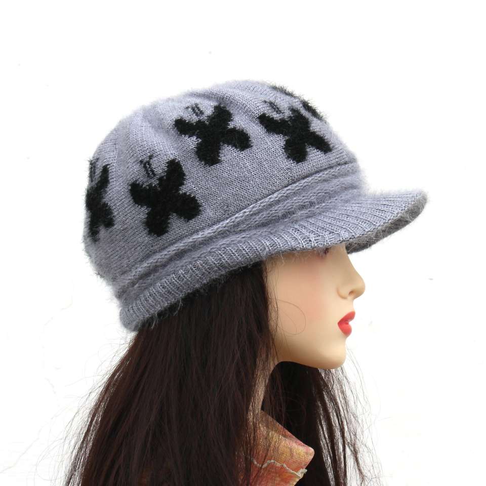 Mujer otoño invierno calor y protección contra el frío plus peluche gorro de punto gorro mamá gorro de lavabo gorro de copa gorro de cornisa details Picture