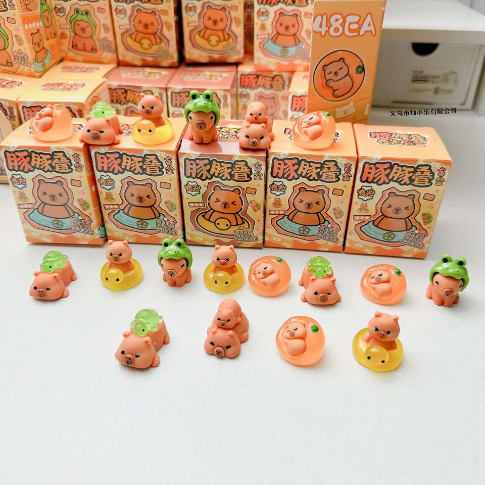 Kapibala blind box resin products, cute and trendy toys, cross-border e-commerce bestsellers