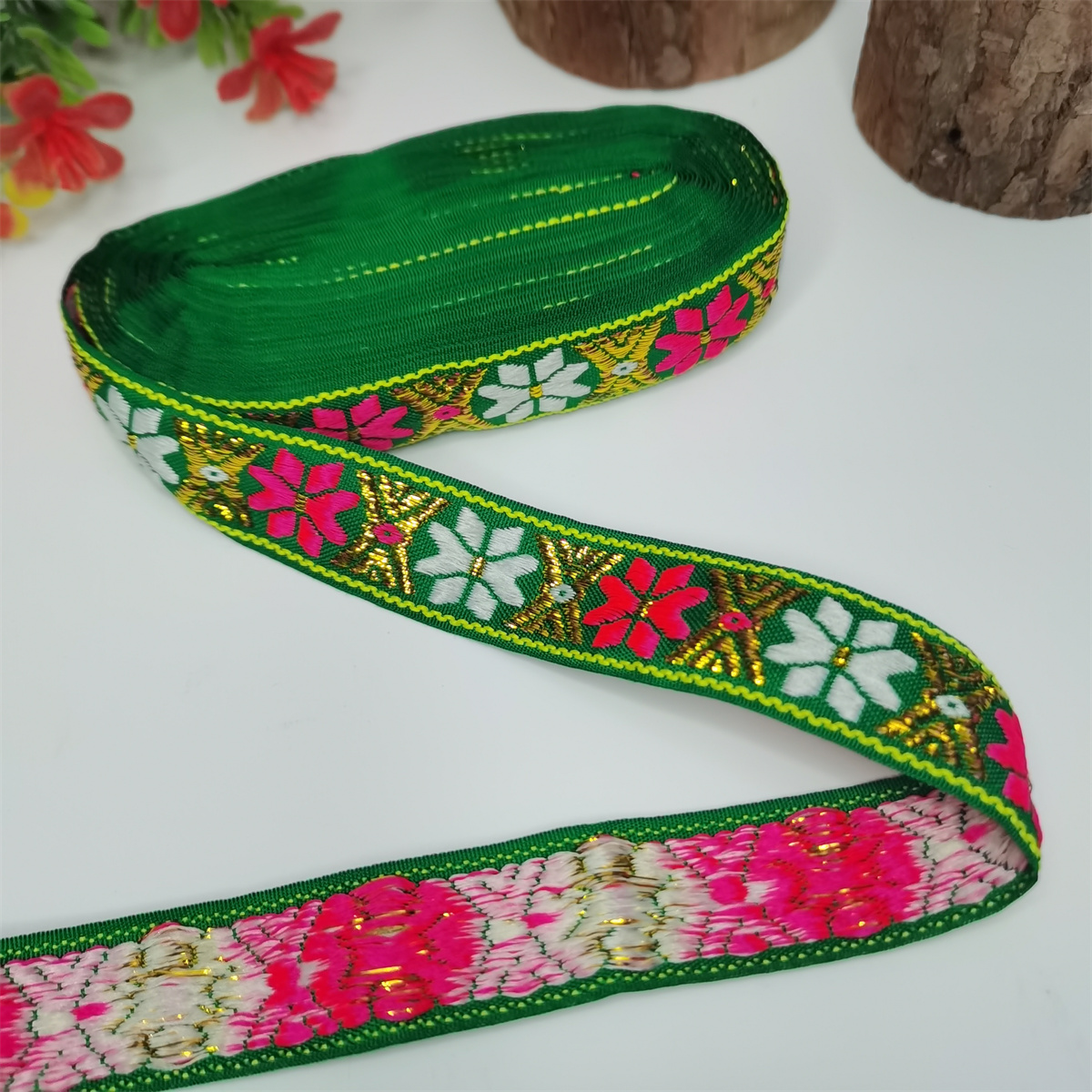 织带/渐变织带/加厚人文织带/珍珠纹尼龙织带/丝带细节图