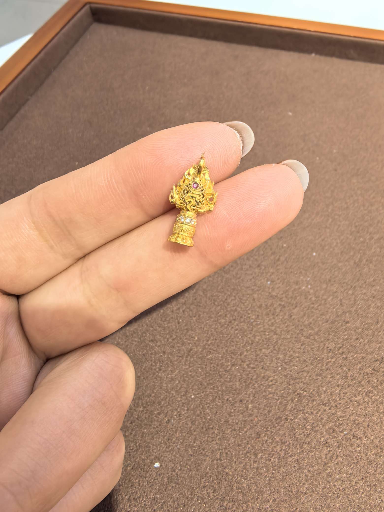 s925 Green Tourmaline Manjusri Sword Reserve 6*4m p2279